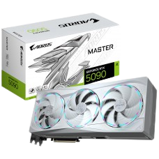 Placa de Vídeo Gigabyte NVIDIA GeForce RTX 5090 Aorus Master Ice, 32GB, GDDR7, DLSS, Ray Tracing, GV-N5090AORUSM ICE-32GD